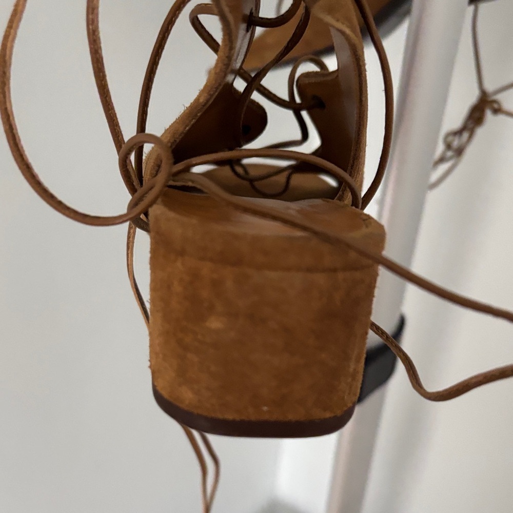 Yves Saint Laurent Tan Lace-Up Over the Knee Boots - Picture 11 of 14